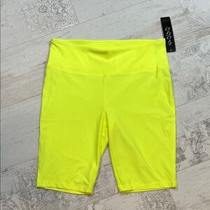 Vogo Athletica Neon Yellow Moisture Wicking Bike Shorts Size Large